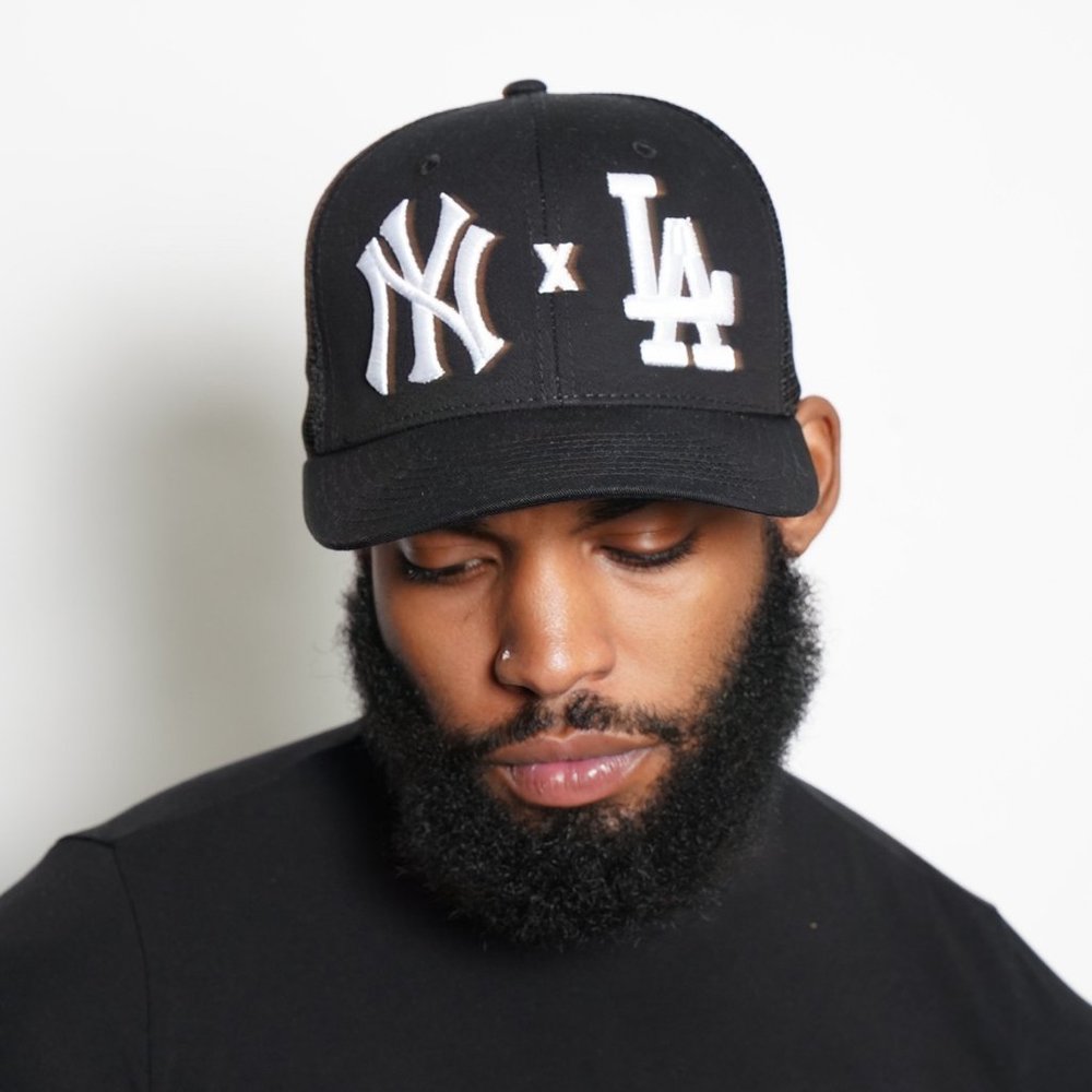 NY x LA Black Trucker Hat